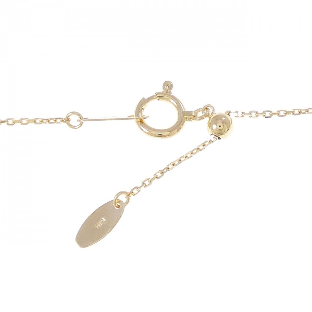 18KTYG/K18YG エメラルド ネックレス 0.22CT