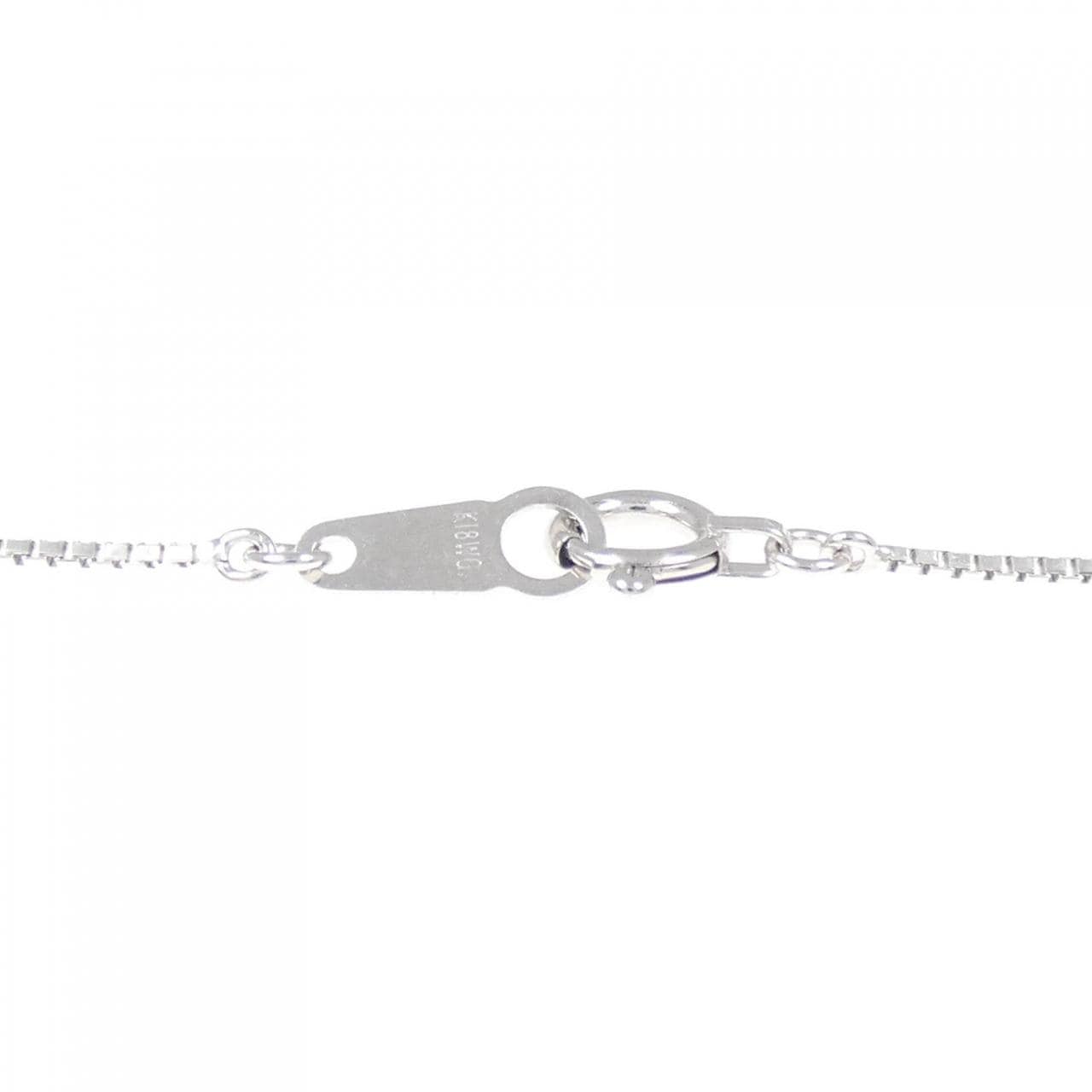 K18WG ソリティア ダイヤモンド ネックレス 0.158CT