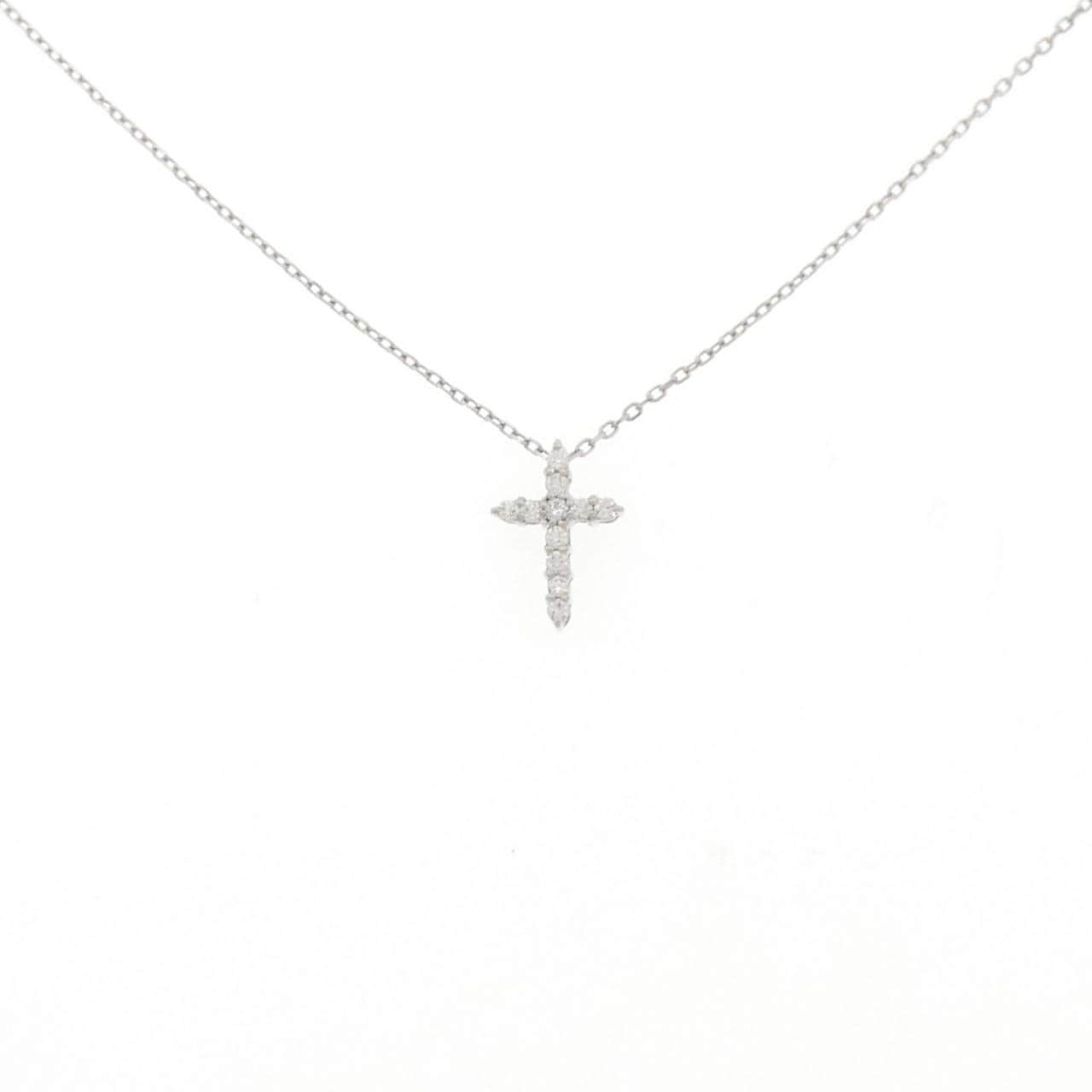PT900/PT850 クロス ダイヤモンド ネックレス 0.08CT