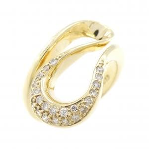 K18YG ダイヤモンド リング 0.19CT