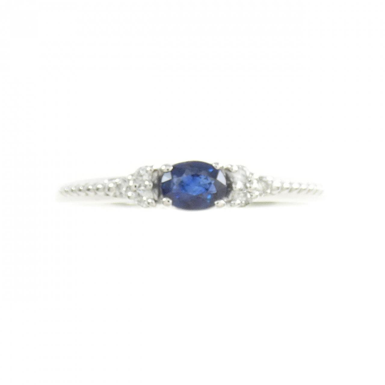 K18WG サファイヤ リング 0.17CT