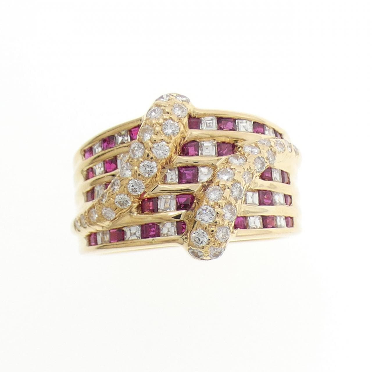 K18YG ルビー リング 0.81CT