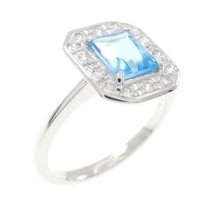 K18WG ブルートパーズ リング