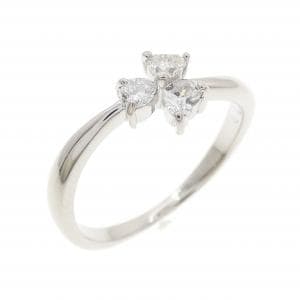 PT900 フラワー×ハート イヤモンド リング 0.20CT