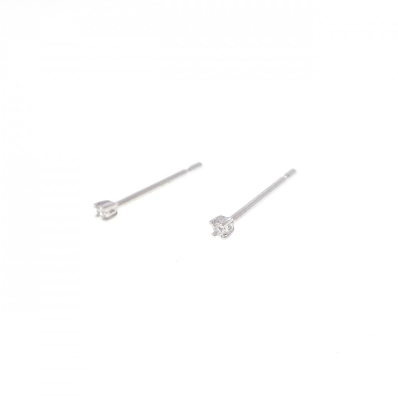 K10WG ダイヤモンド ピアス 0.02CT
