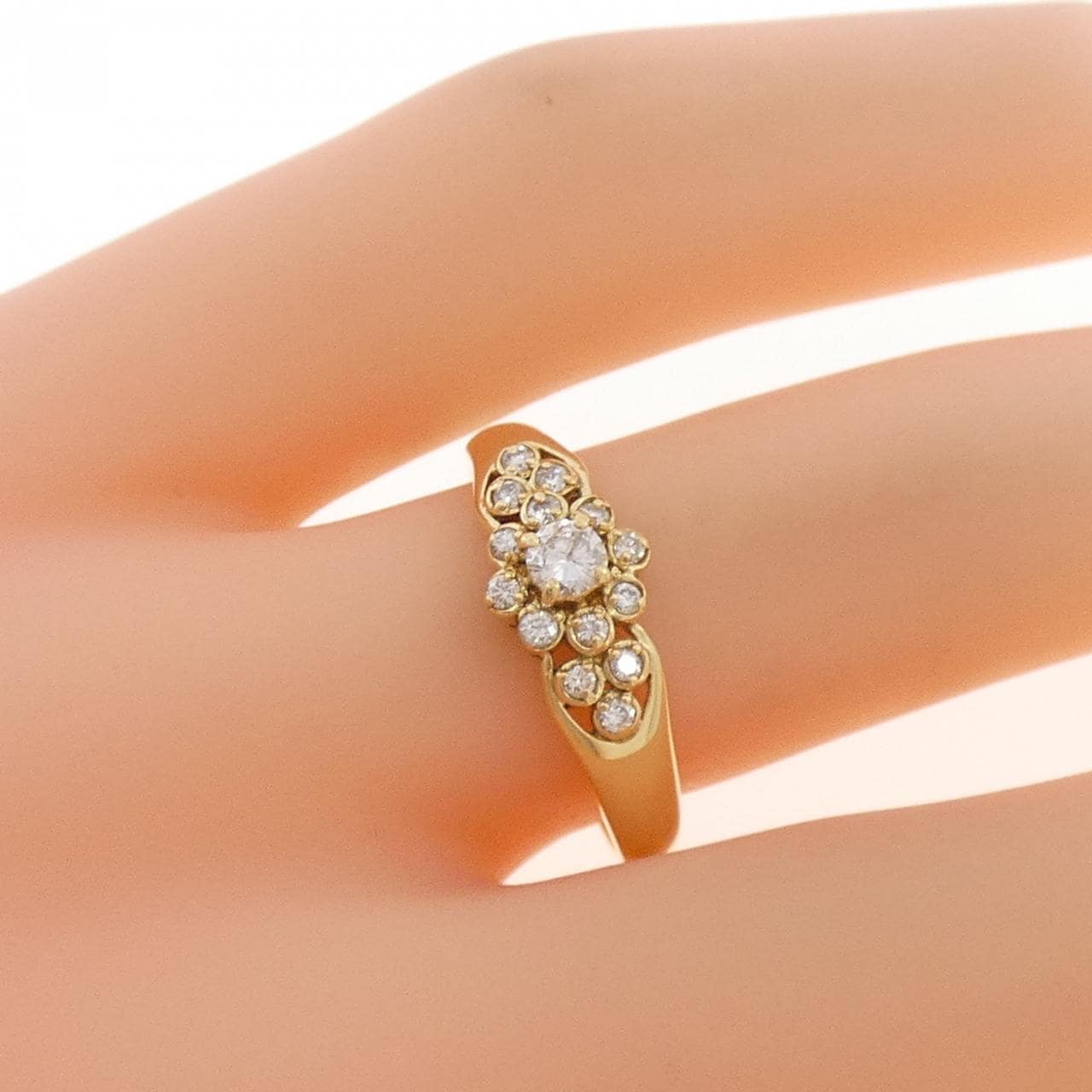K18YG ダイヤモンド リング 0.20CT