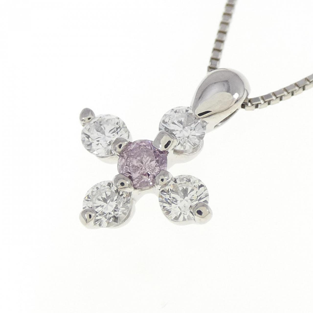 PT ピンクダイヤモンド ネックレス 0.134CT