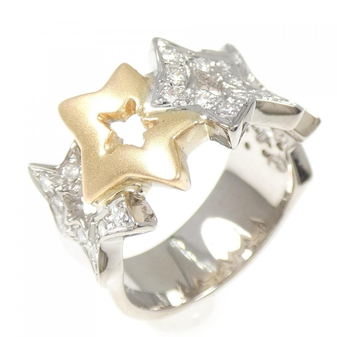 750WG/750YG スター ダイヤモンド リング 0.28CT