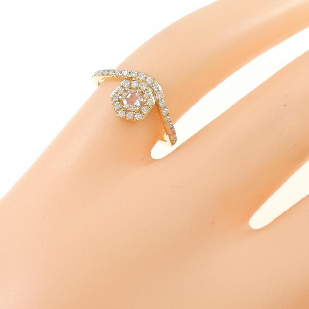 [新品] K18YG钻石小指戒指 0.14CT