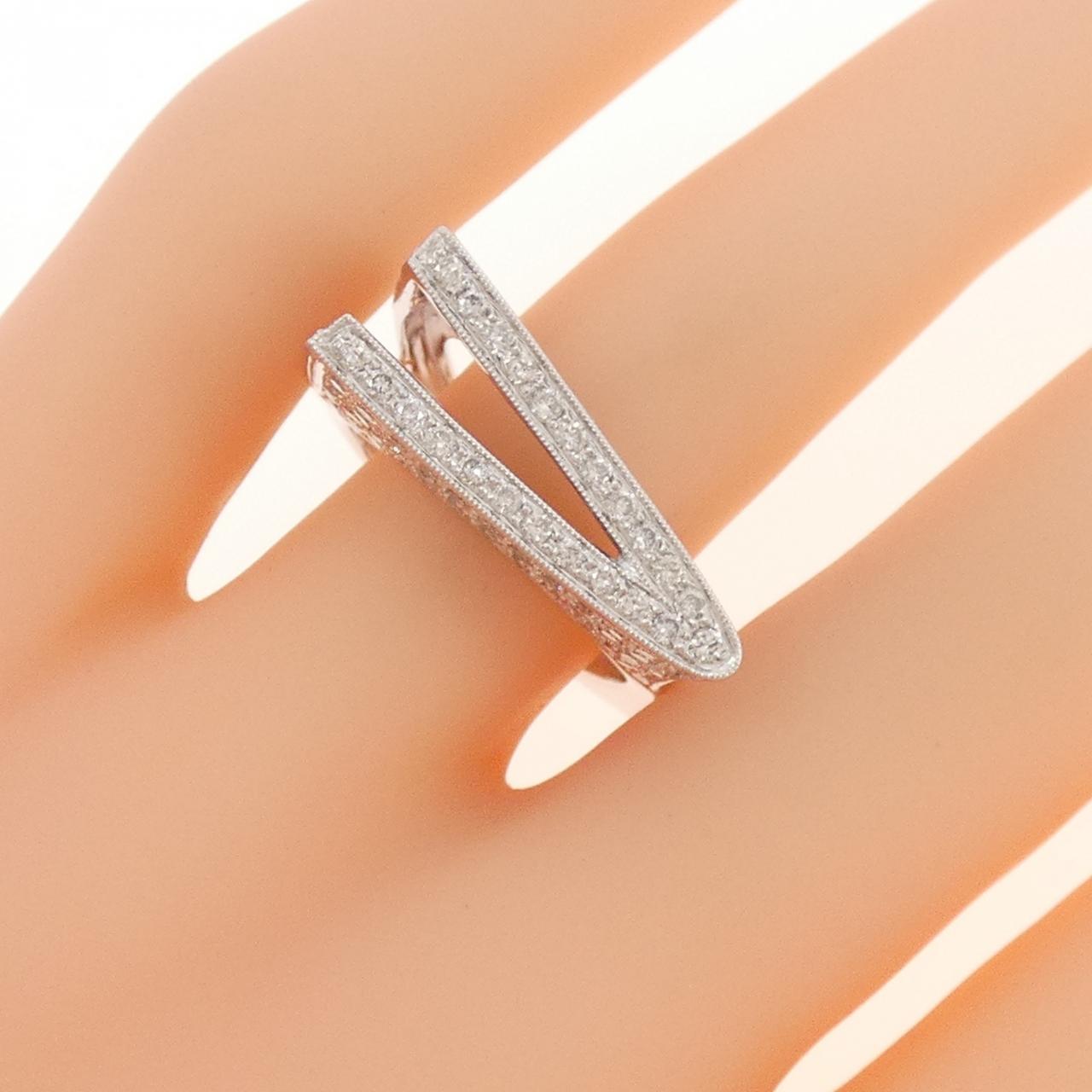 K18WG ダイヤモンド リング 1.36CT
