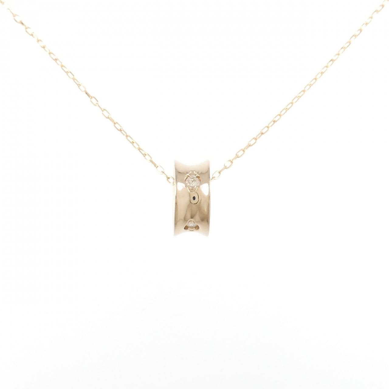 K18PG ダイヤモンド ネックレス 0.12CT