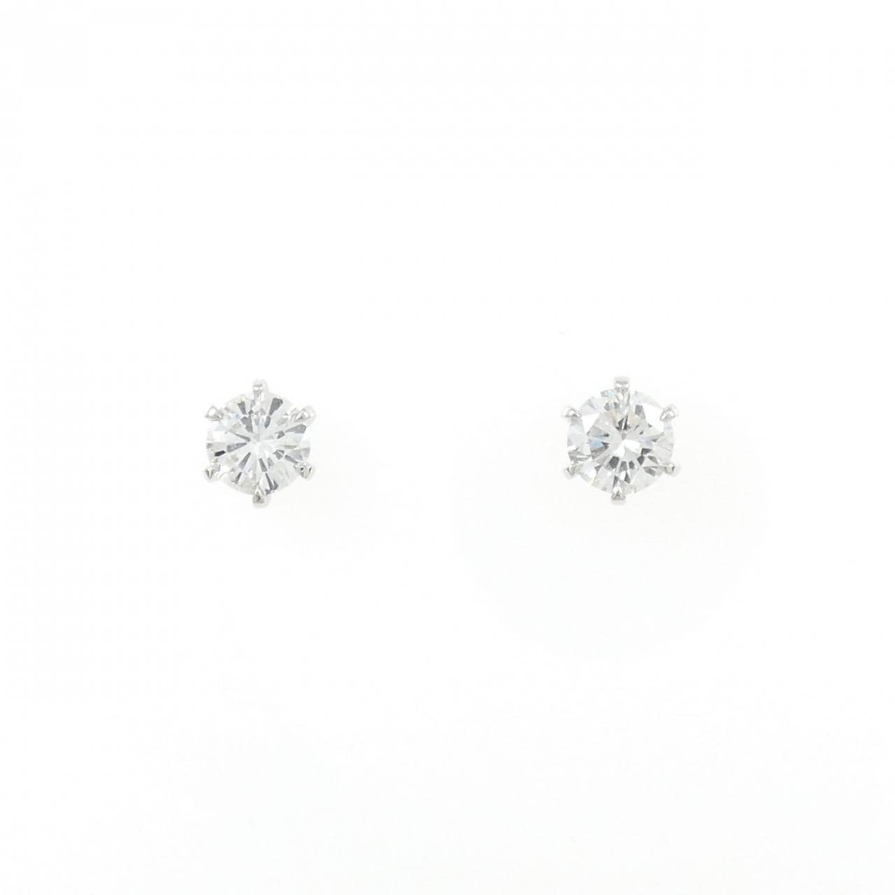 【リメイク】PT900/ST ダイヤモンド ピアス 0.306CT 0.319CT D-E VS2 VG-Good