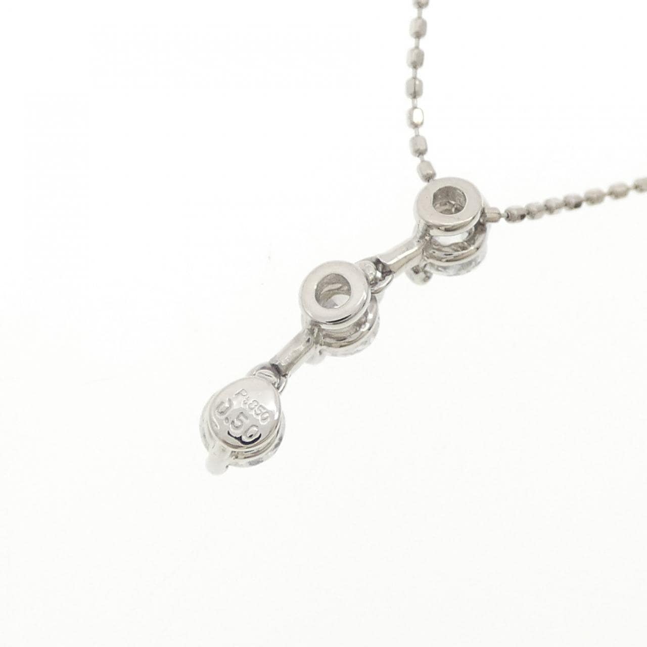 PT850 スリーストーン ダイヤモンド ネックレス 0.50CT