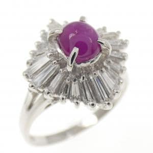 PT900 スタールビー リング 0.68CT