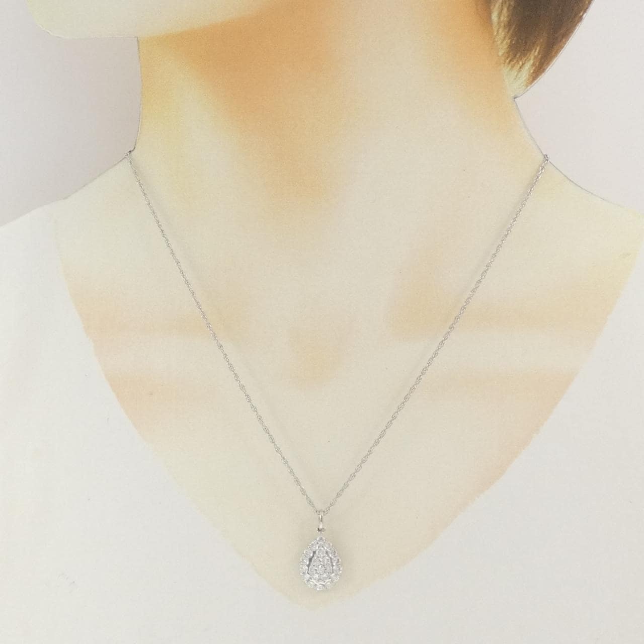 PT900/PT850 ダイヤモンド ネックレス 1.00CT