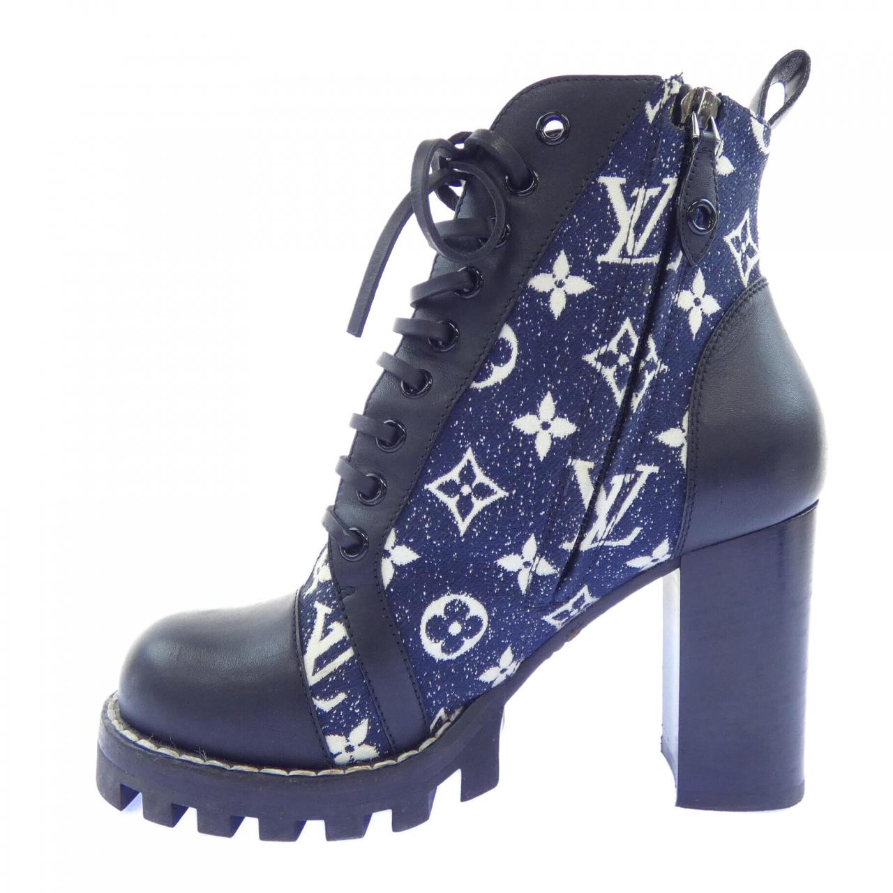 ルイヴィトン LOUIS VUITTON モノグラムデニム スタートレイルライン ブーツ