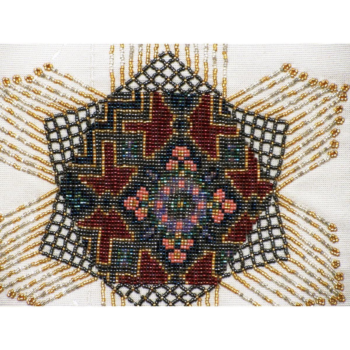 袋帯　ビーズ刺繍