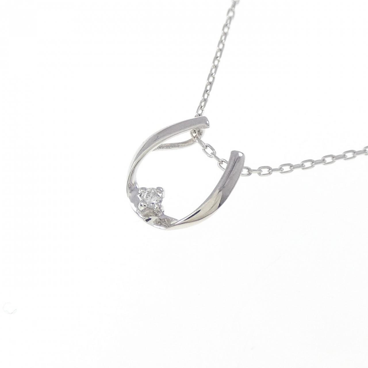 K10WG ダイヤモンド ネックレス 0.01CT