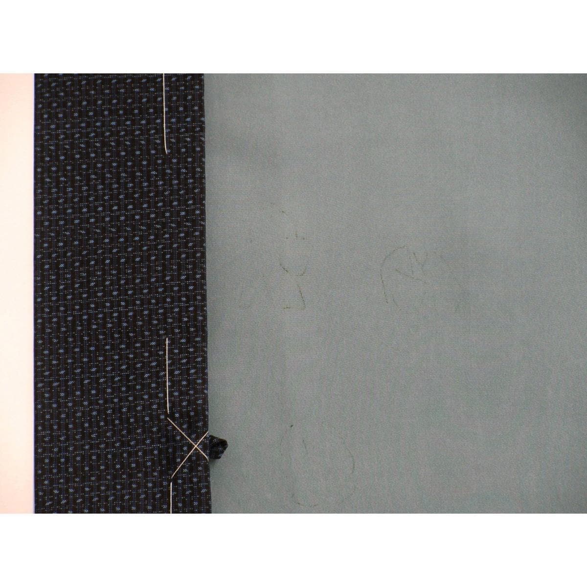 【未使用品】男物【横双大島紬】きもの・羽織　２点セット