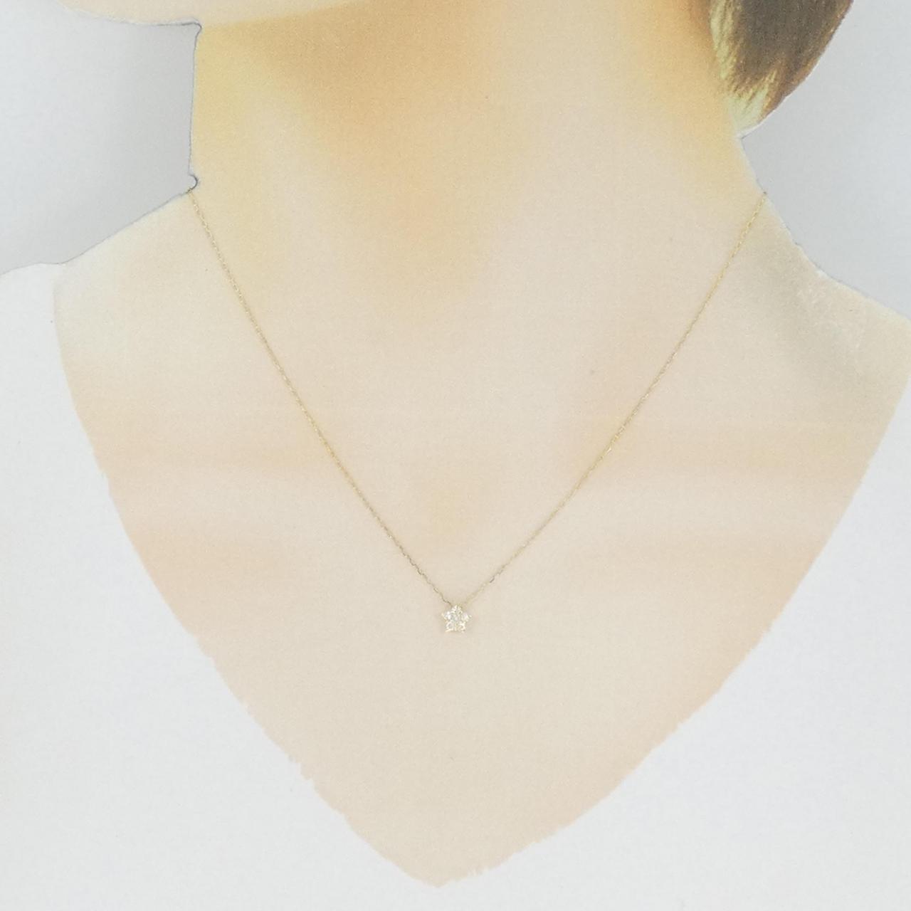 K18YG スター ダイヤモンド ネックレス 0.10CT