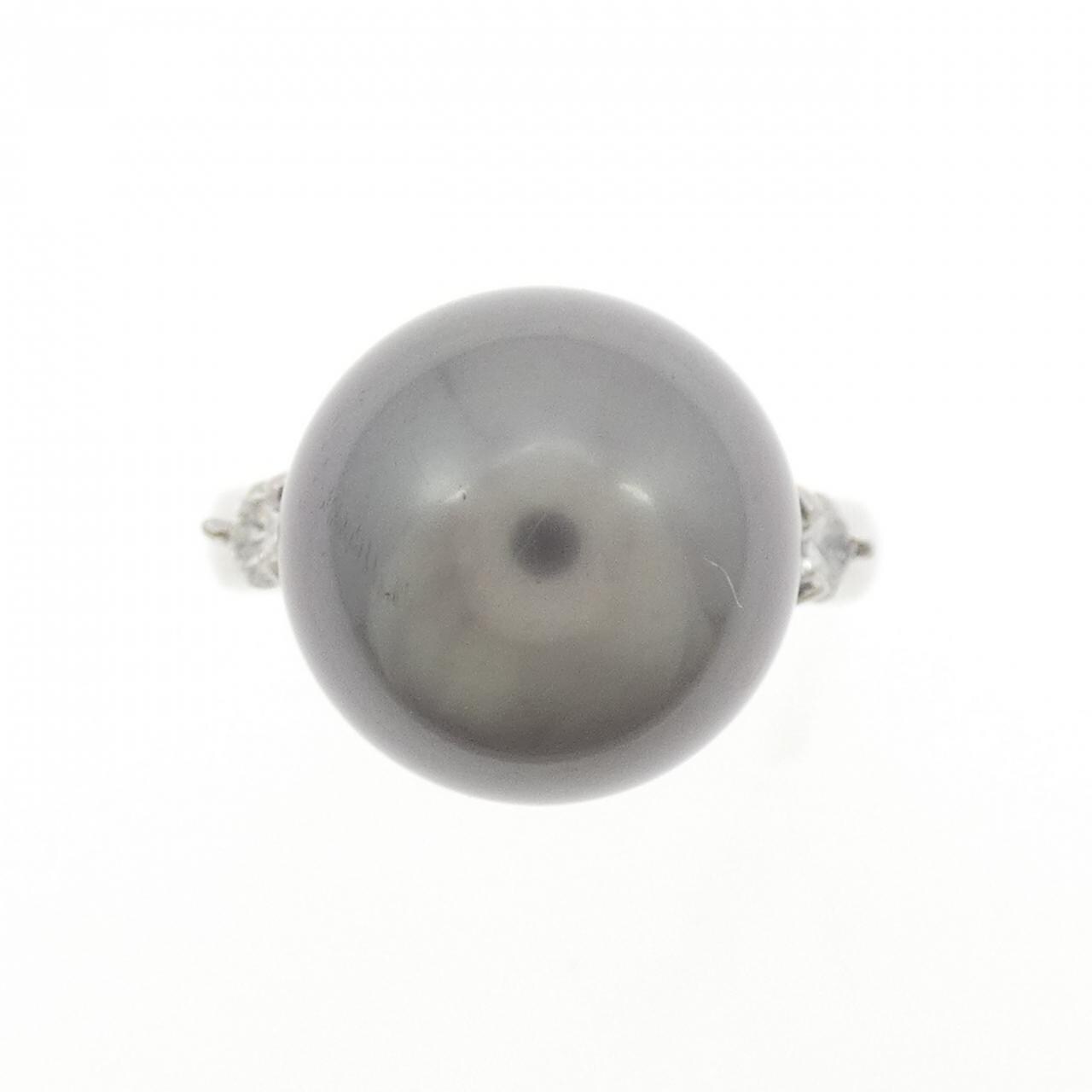PT900 黒蝶パール リング 12.6mm