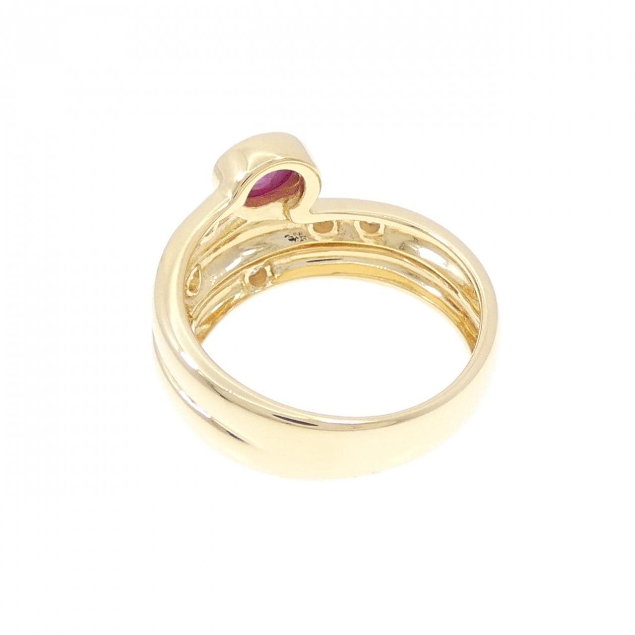 K18YG ルビー リング 0.31CT