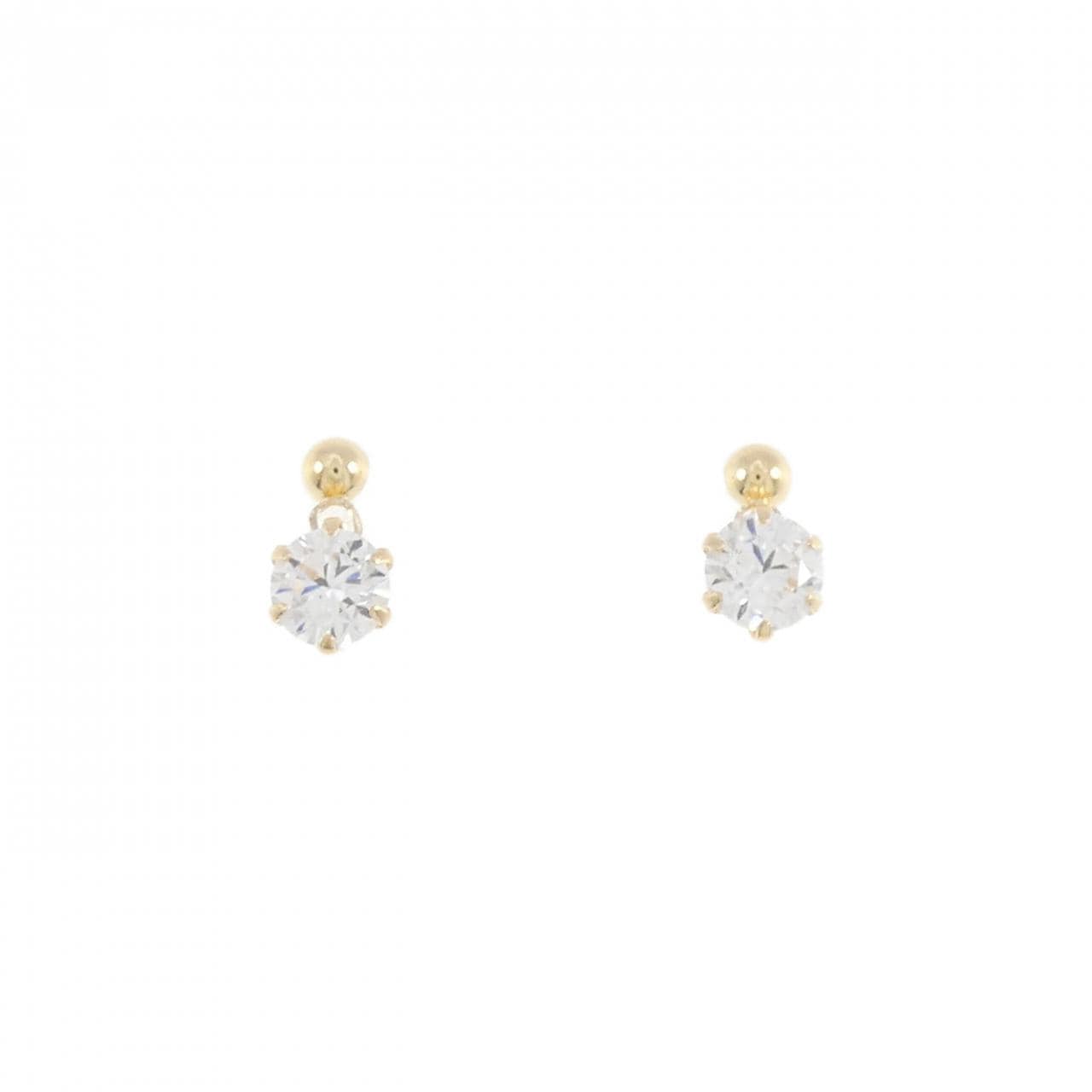 [BRAND NEW] K18YG Cubic Zirconia Earrings