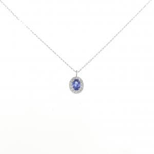 【新品】PT900 サファイヤ ネックレス 0.20CT