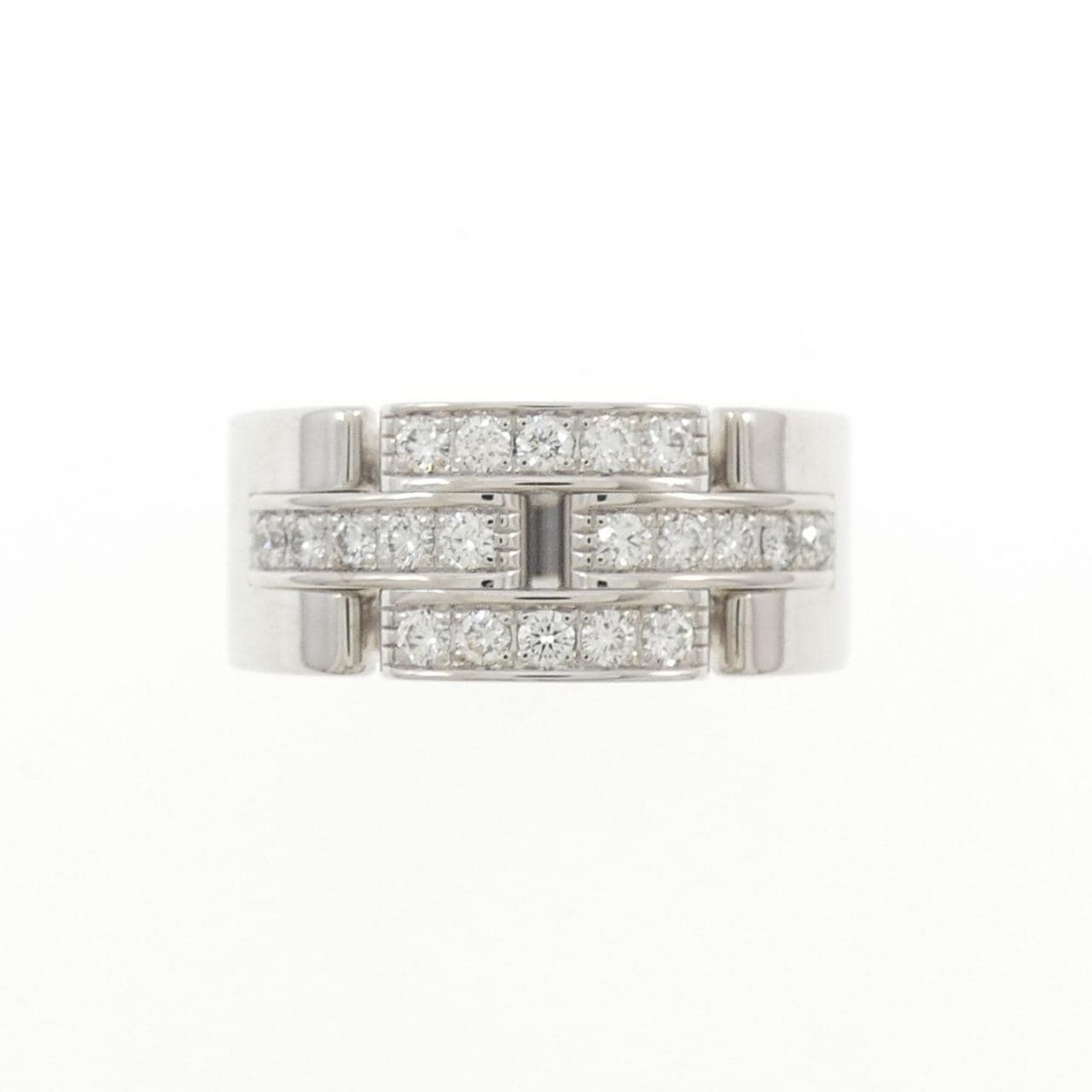 カルティエ マイヨンパンテール ハーフダイヤ ラージ リング