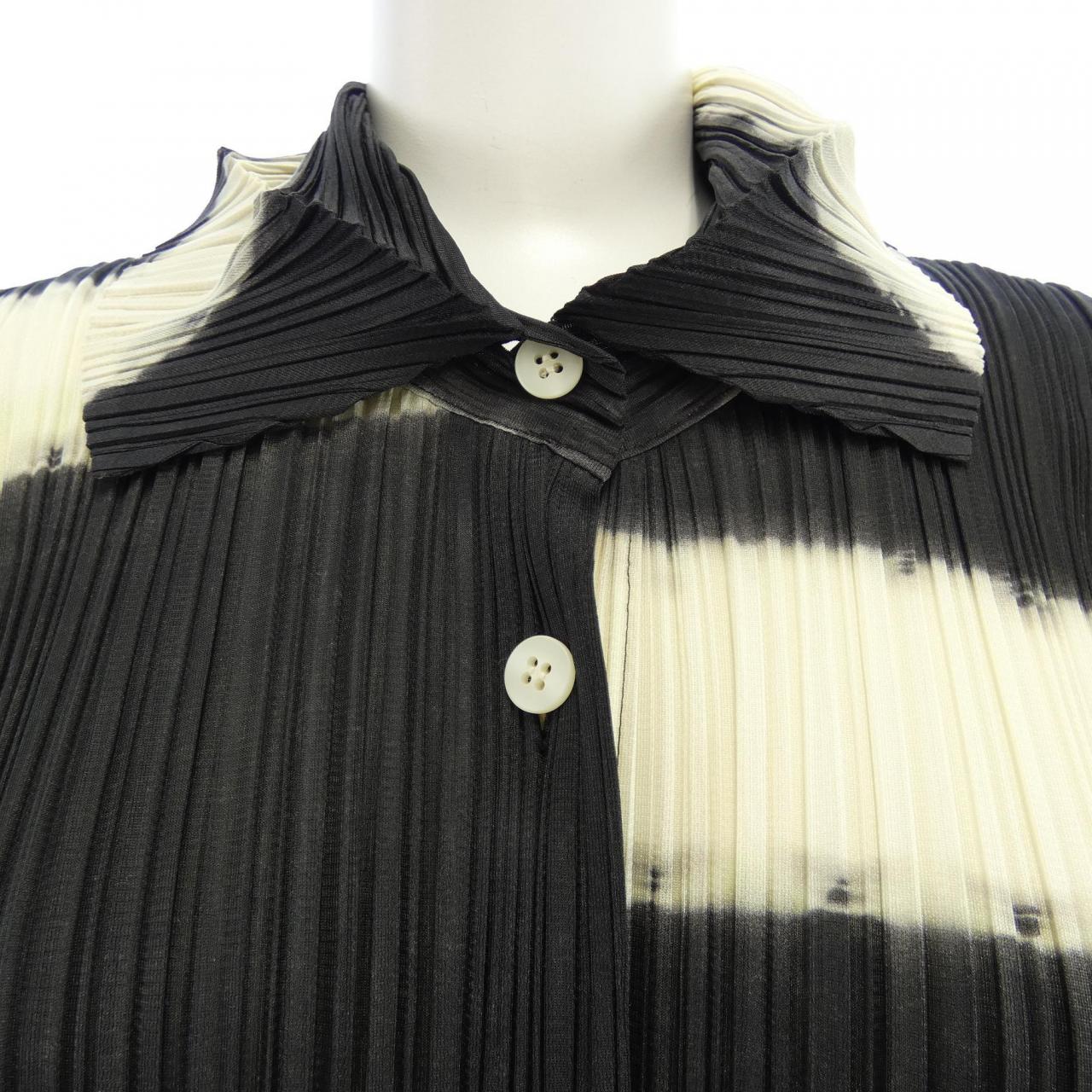 プリーツプリーズ PLEATS PLEASE 2015 ボーダー PP51-JT686 7570042 S／Sシャツ