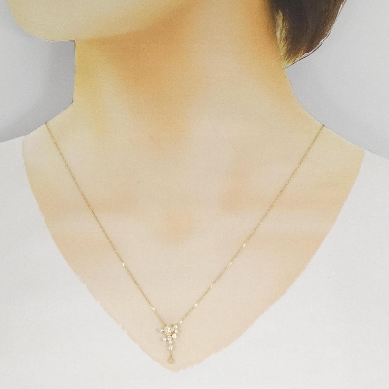K18YG ダイヤモンド ネックレス 0.10CT