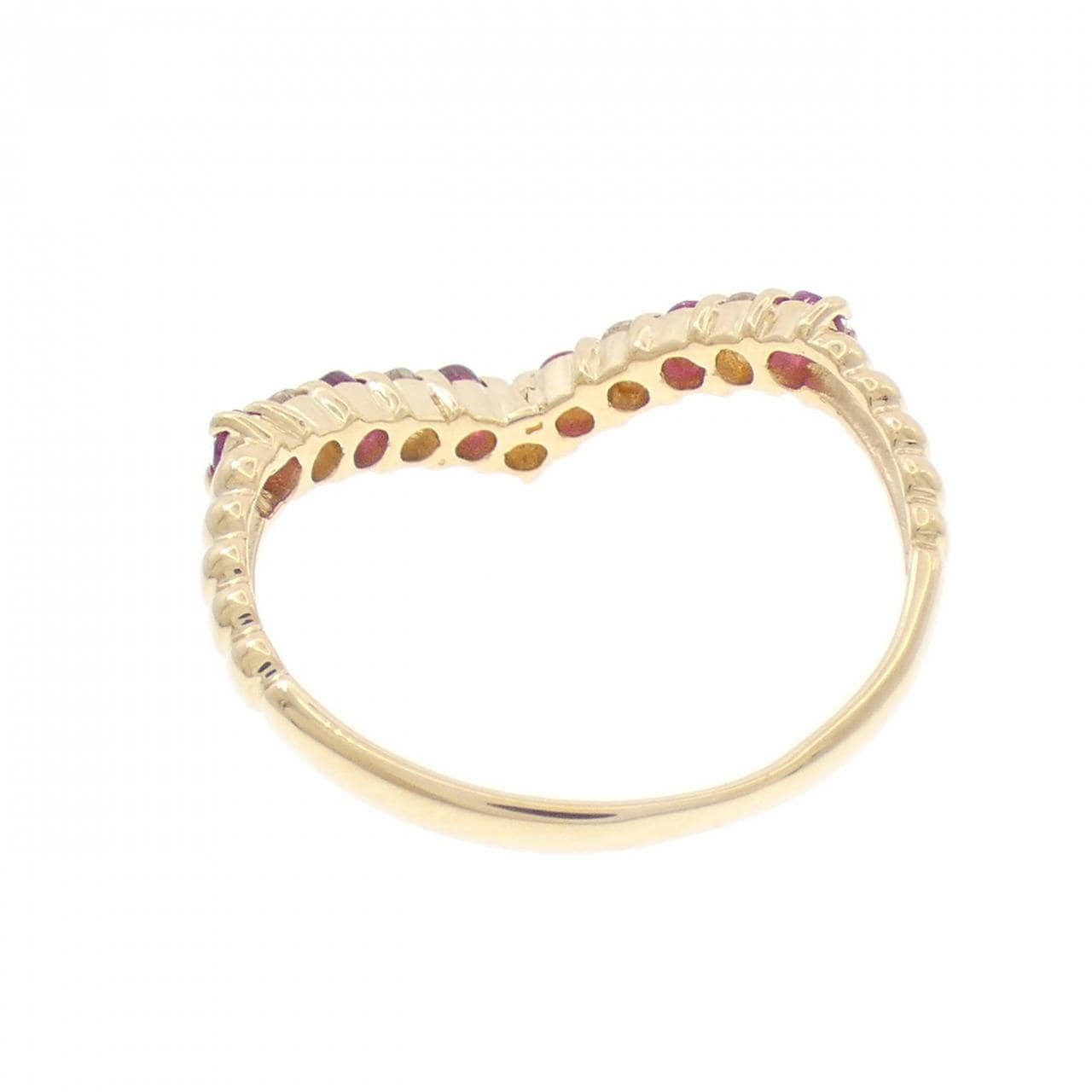 K18YG ルビー リング 0.20CT