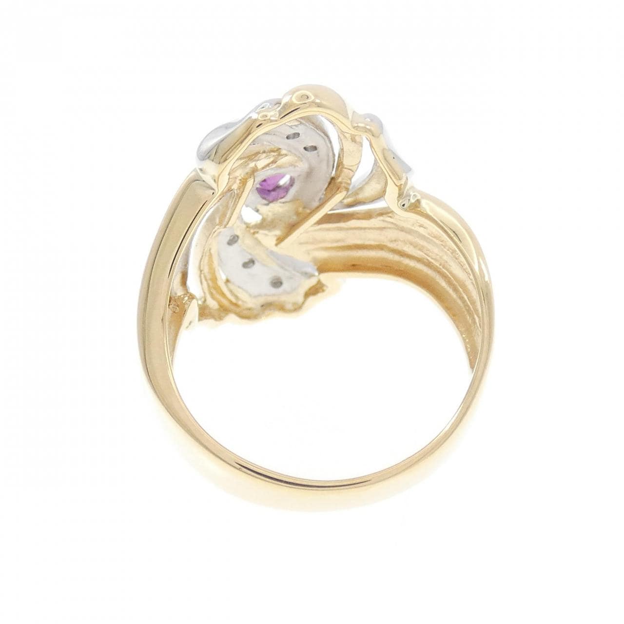 K18YG/PT900 Ruby Ring 0.42CT