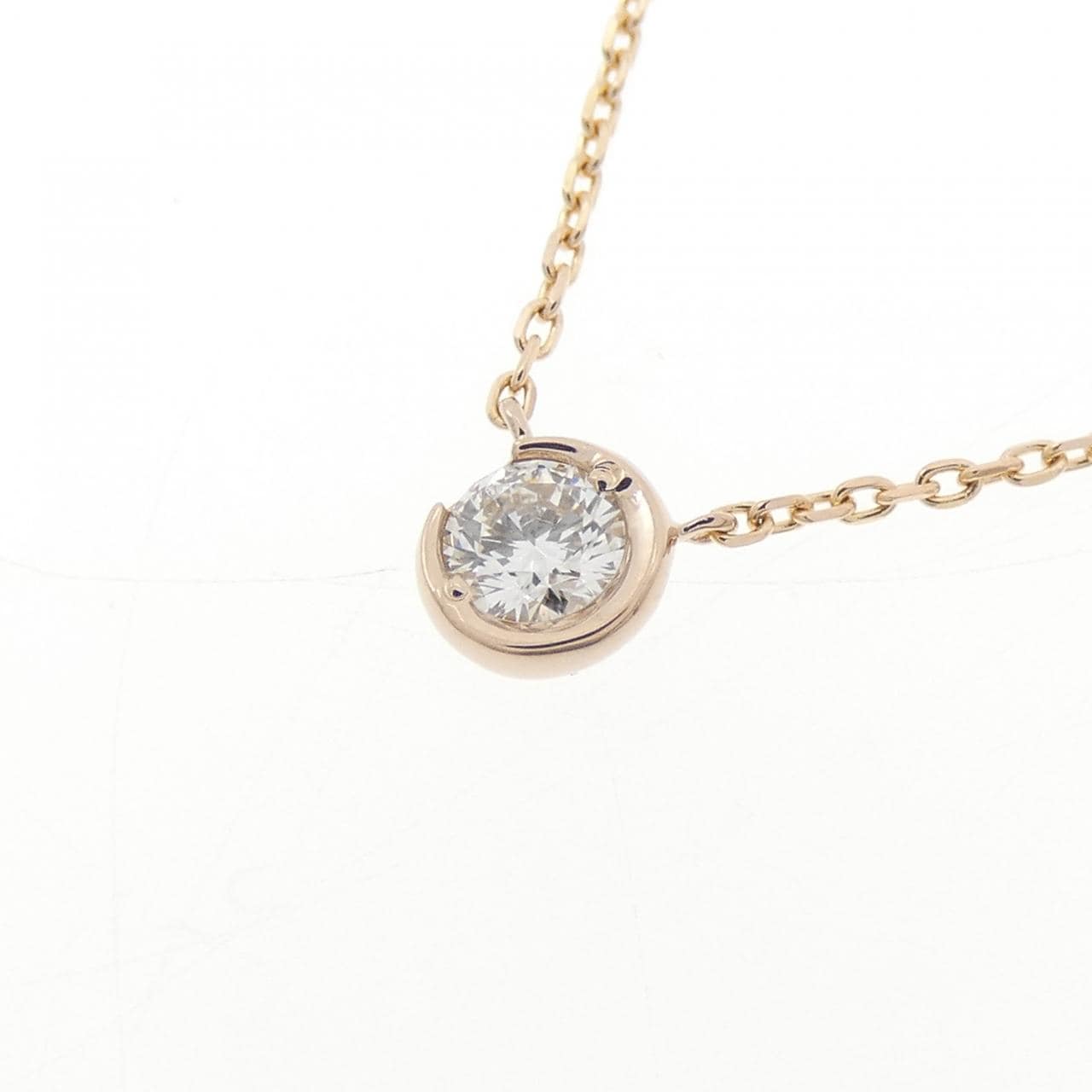スタージュエリー ムーンセッティング ネックレス 0.10CT