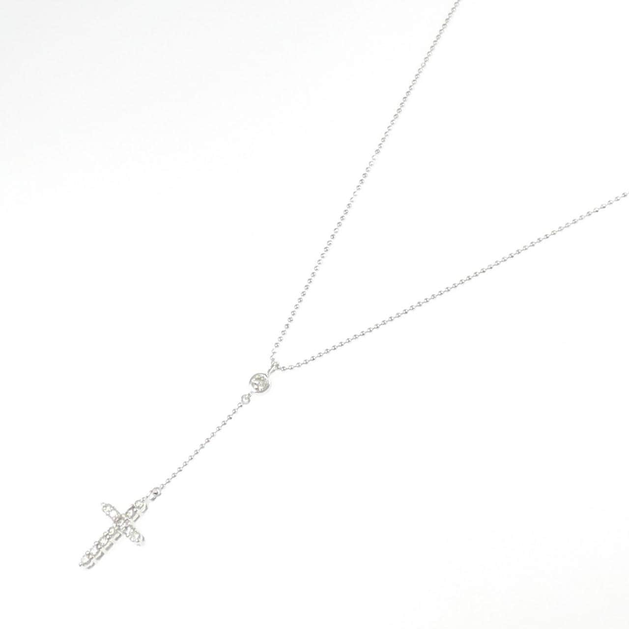PT900/PT850 クロス ダイヤモンド ネックレス 0.30CT