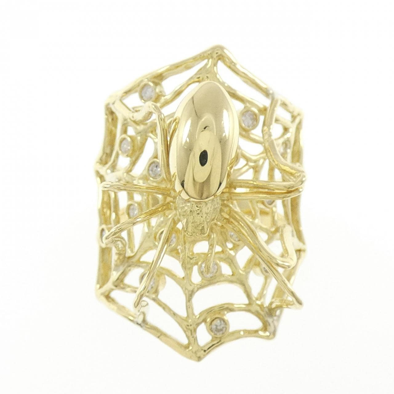 K18YG スパイダー ダイヤモンド リング 0.24CT