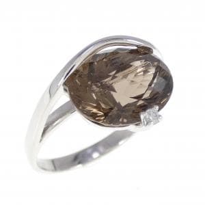 K18WG スモーキークオーツ リング 4.31CT