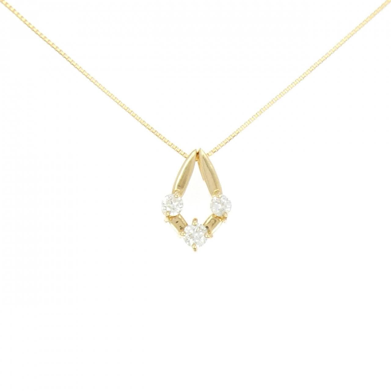 K18YG 2WAY ダイヤモンド ネックレス 0.30CT