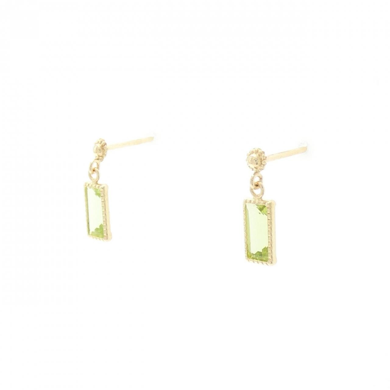 【新品】K10YG ペリドット ピアス