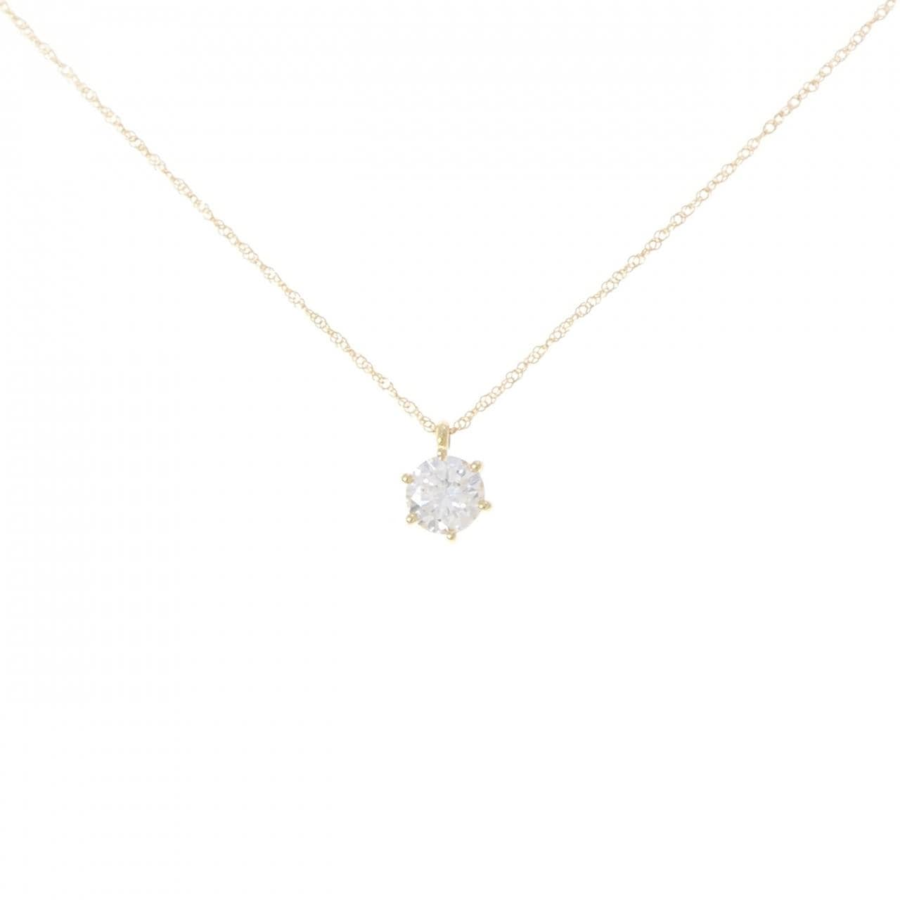 K18YG ソリティア ダイヤモンド ネックレス 0.48CT