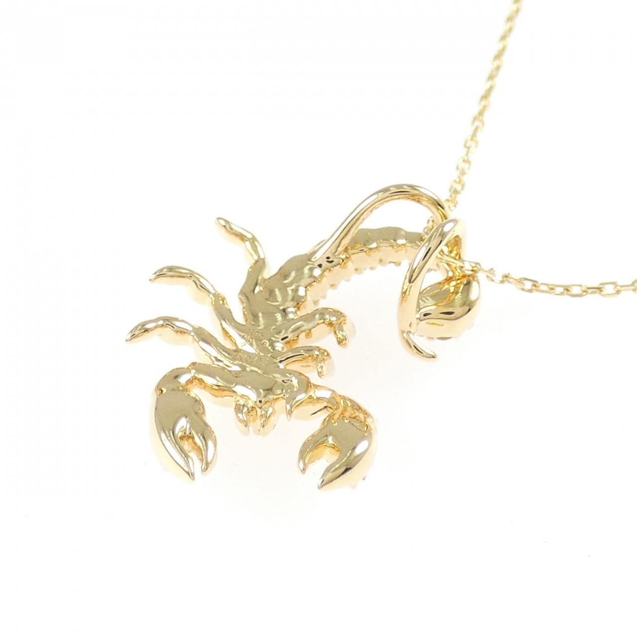 K18YG サソリ ルビー ネックレス 0.02CT