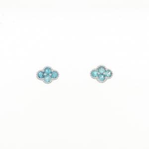 K18WG パライバトルマリン ピアス 0.18CT
