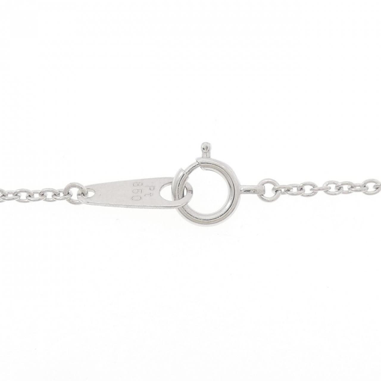 PT900/PT850 バタフライ ピンクダイヤモンド ネックレス 0.06CT