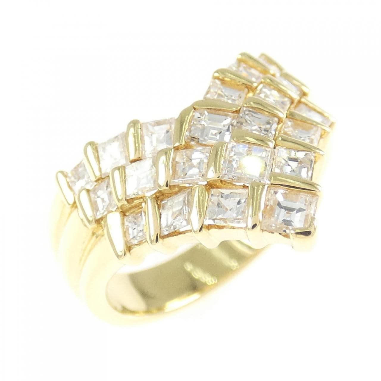 K18YG ダイヤモンド リング 1.23CT