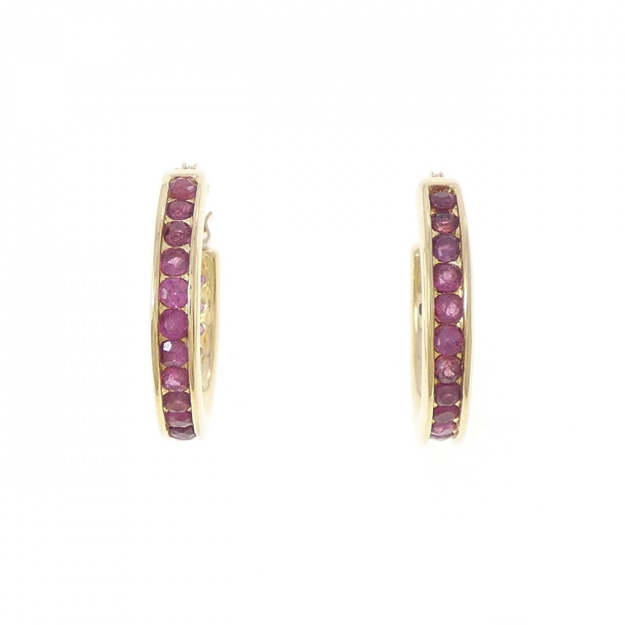 K18YG ルビー ピアス 1.4CT