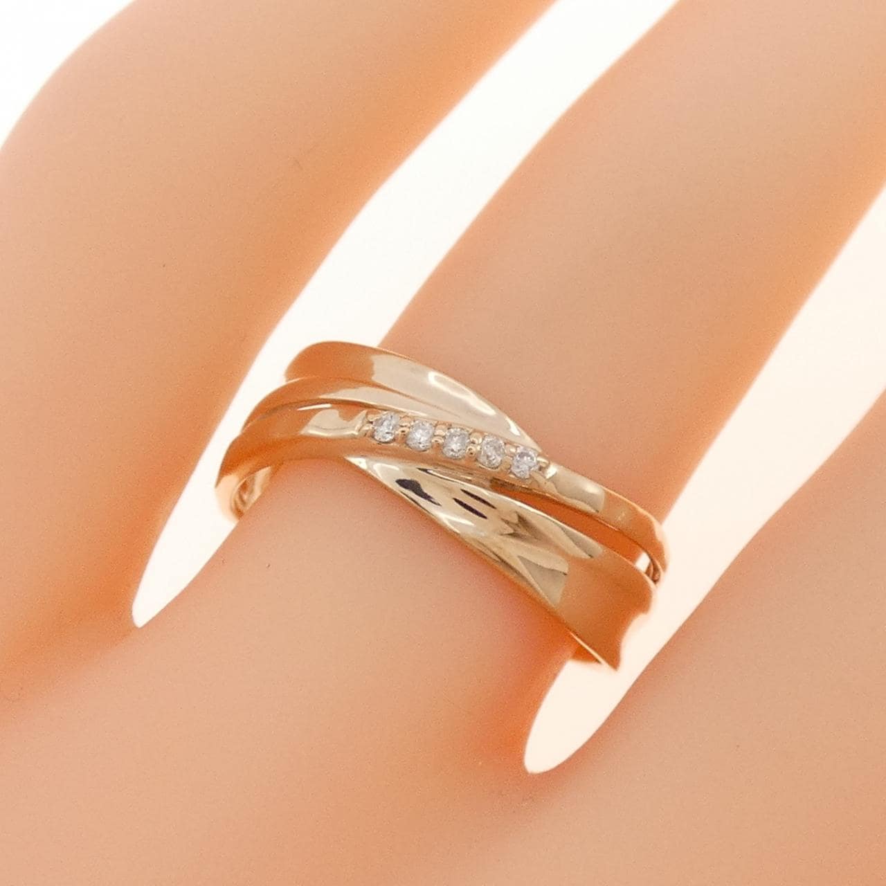 K18PG ダイヤモンド リング 0.05CT