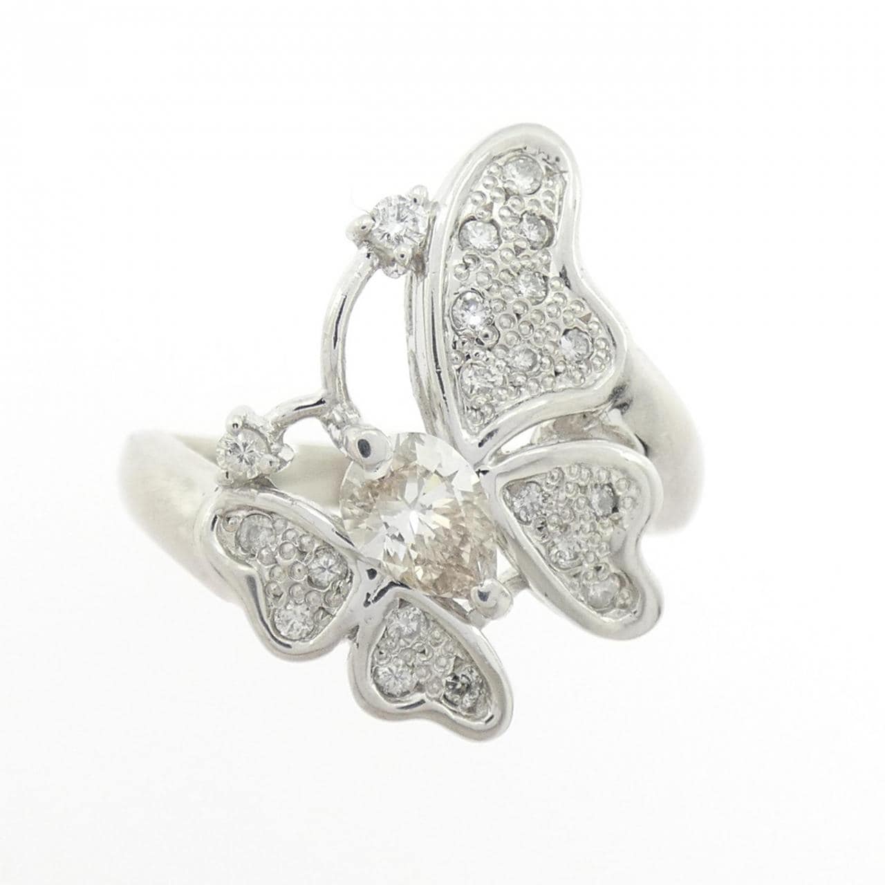 PT900 バタフライ ダイヤモンド リング 0.358CT