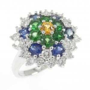 750WG カラーストーン リング