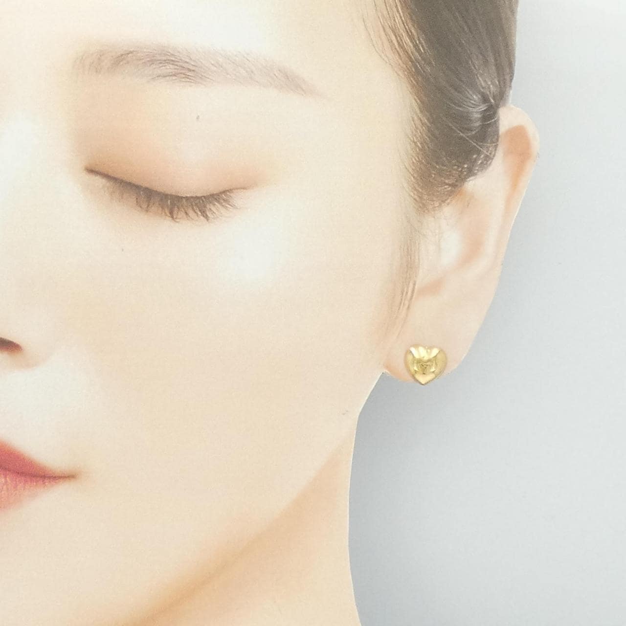 【新品】K18YG ハート ピアス