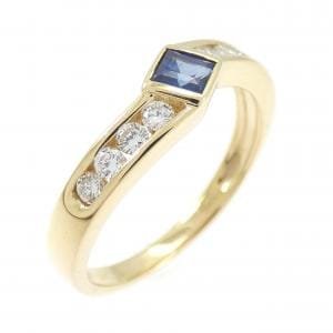 18KYG サファイヤ リング 0.23CT